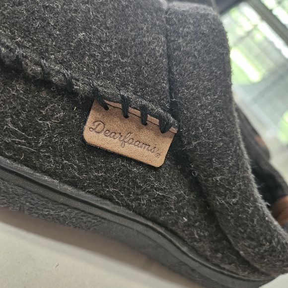 Dearfoams wool blend slip on slippers size Medium (9 - 10) - Picture 3 of 9